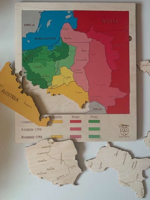 Mapa rozbiorów Polski 1772–179
